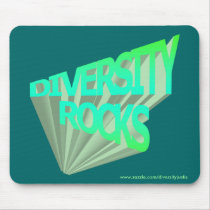 Diversity Rocks (Neon) Mousepad mousepads
