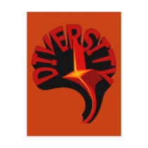 Diversity Swirling Star Postcard