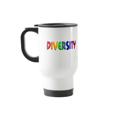 Diversity Travel Mug (small, right style) by diversityjustis