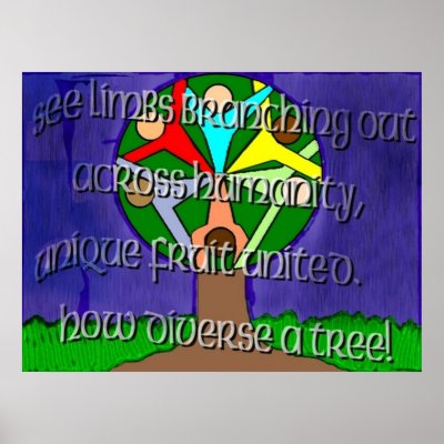 Diversity Tree Poster by pharrisart