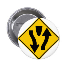 Divided Highway Begins Highway Sign Buttons