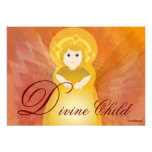 Divine Child Dazzling Love Fiery Angel's Wings Custom Announcement