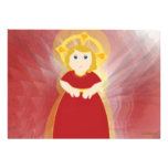 Divine Child Dazzling Love Red Angel's Wings Invite