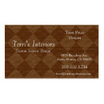 Divine Diamond Patterns_Brown fabric look Business Card