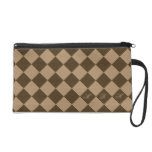 Divine Diamond Patterns_Chocolate Mocha_personaliz Wristlet Purses