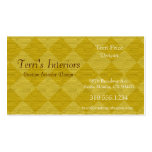 Divine Diamond Patterns_Gold fabric look Business Cards