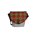 Divine Diamond Patterns_Red Green Checkers 2 Courier Bags