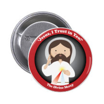Divine Mercy of Jesus Pinback Buttons