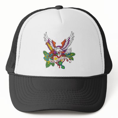 Divine Protection Eagle Tattoo Mesh Hat by tattoofashion