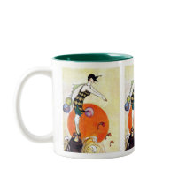 Diving Flapper Girl Mugs