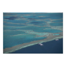 Diving platforms near reef, Great Barrier Photographic Print
