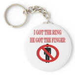 Divorce Breakup No Man Symbol  I Got The Ring Key Chains