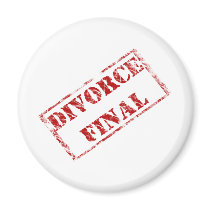 Divorce Final Stamp Magnets