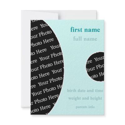 DIY - 2 Photo Circles 5x7 Birth Announcement by customizedtees