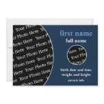 DIY - 2 Photo Circles 5x7 Birth Announcement