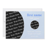 DIY - 2 Photo Circles 5x7 Birth Announcement