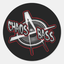 DIY Anarchy Chaos Metal Bass UK Punk shirt Sticker