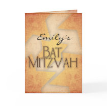 DIY Bat Mitzvah design Greeting Cards