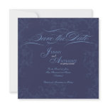 DIY Blue Save the Date Wedding Announcement