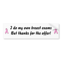 DIY Breast Exam Bumper Sticker