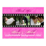 DIY Colour/Damask Photos Thank you postcards