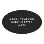 DIY Design Your Own Custom Color Wedding Favor Oval Stickers