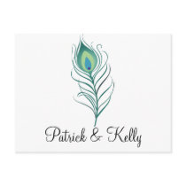 DIY Elegant Peacock Feather Post Cards