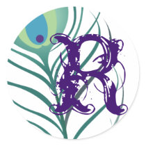DIY Elegant Peacock Feather Sticker