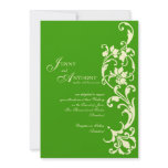 DIY Elegant Simplicity in Emerald and Cream Personalized Invite