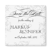DIY Fancy Script Save the Date Magnet