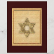 DIY Gold Star of David / Bar Mitzvah template Flyers
