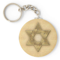 DIY Gold Star of David / Bar Mitzvah template Key Chains