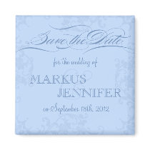 DIY Heavenly Soft Blue Save the Date Magnet