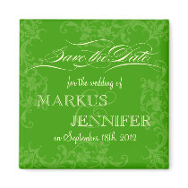 DIY Irish Green Save the Date Magnet