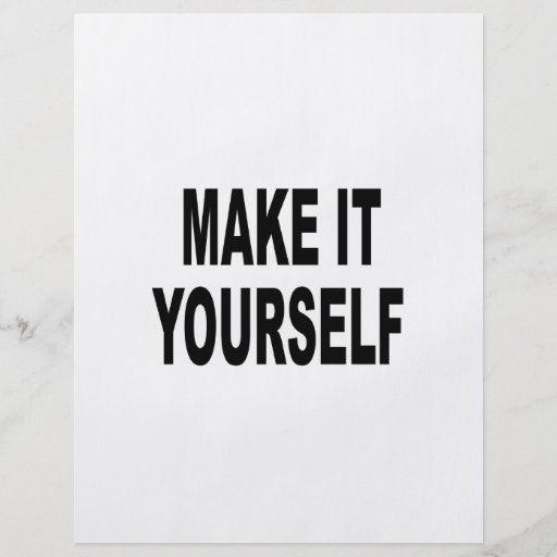 DIY Make It Yourself Flyer