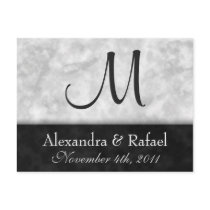 DIY Marble Wedding Postcard