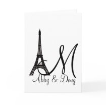 DIY Monogram Eiffel tower design