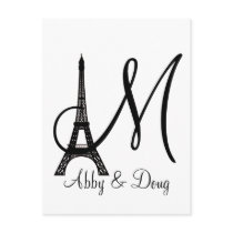 DIY Monogram Eiffel tower design