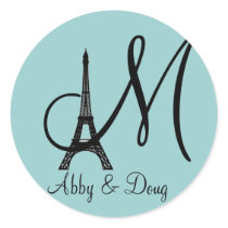 DIY Monogram Eiffel tower design