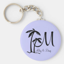 DIY Palm Tree Destination Logo Key Chains