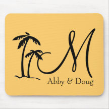 DIY Palm Tree Destination Logo Mousepads