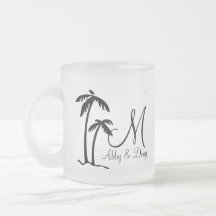 DIY Palm Tree Destination Logo Mugs
