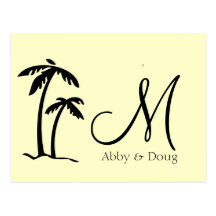 DIY Palm Tree Destination Logo Postcards