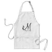 DIY Tulip logo with monogram Aprons