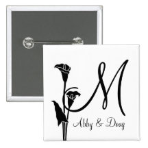 DIY Tulip logo with monogram Button
