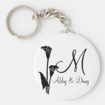 DIY Tulip logo with monogram Keychains