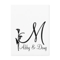 DIY Tulip logo with monogram