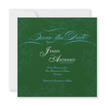 DIY Vintage Save the Date in Sky Blue & Green