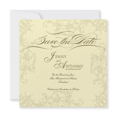 DIY Vintage Save the Date Wedding Announcement by foreverwedding