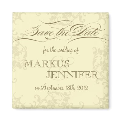 DIY Vintage Sepia Save the Date Magnet by foreverwedding